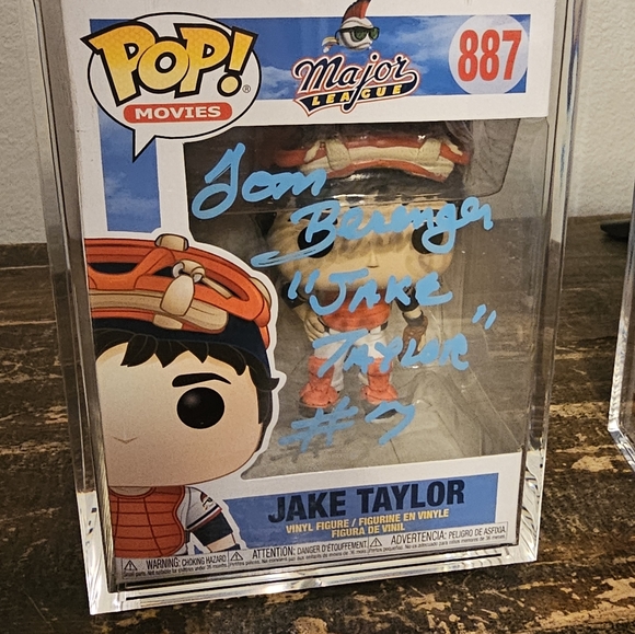 Autographed Wild Thing and Jake Taylor Funko Pop Major League Movie - Picture 6 of 11